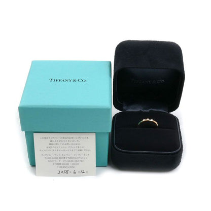 Tiffany & Co 18k Pink Gold Stacking Band Diamond Ring — view 8