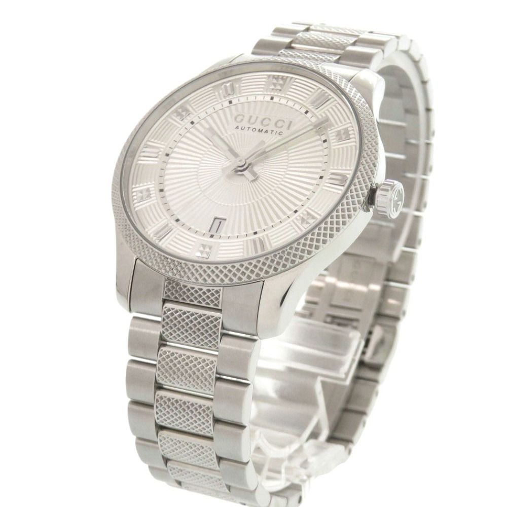 Gucci Eryx Date 126.3 Silver SS Automatic Watch — view 4
