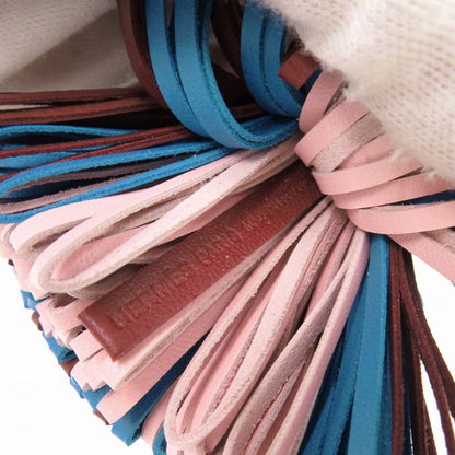Hermes Carmen Fringe Agneau Milo Rouge Ash Blue Zanzibar Rose Sakura Key Holder — view 6