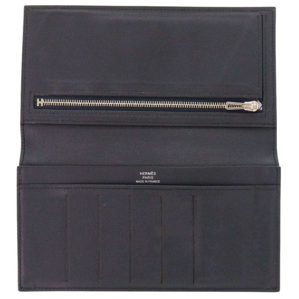 Hermes Citizen Twill Swift Blue Indigo Wallet — view 4
