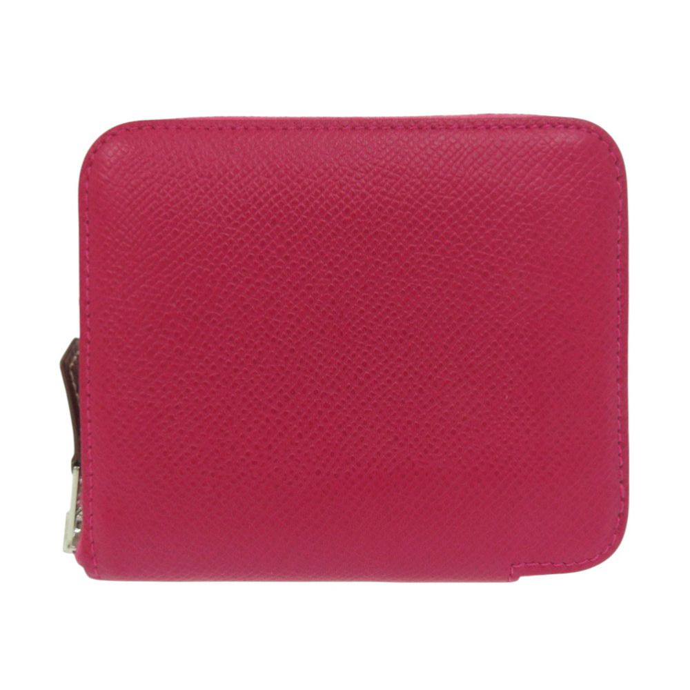 Hermes Azap Silk in Compact Silver Barenia Franboise Nata Pink Cream Coin Case — view 2