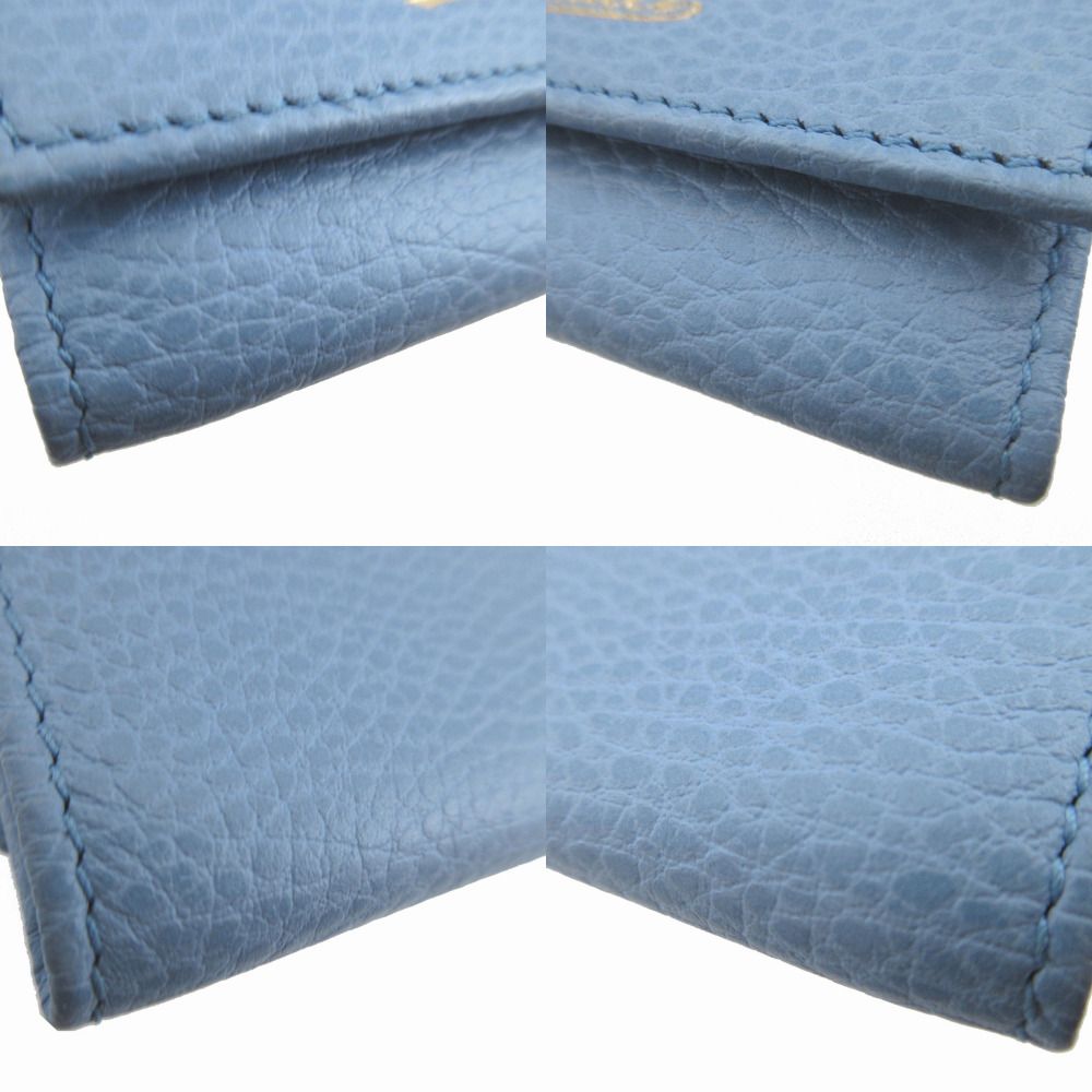 Gucci Swing Leather Light Blue 6 Row Key Case Key Holder — view 7