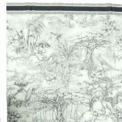 Dior Toile de Jouy Sauvage Shawl Cotton Black White Scarf — view 6