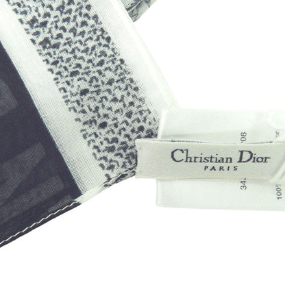 Dior Toile de Jouy Sauvage Shawl Cotton Black White Scarf — view 5