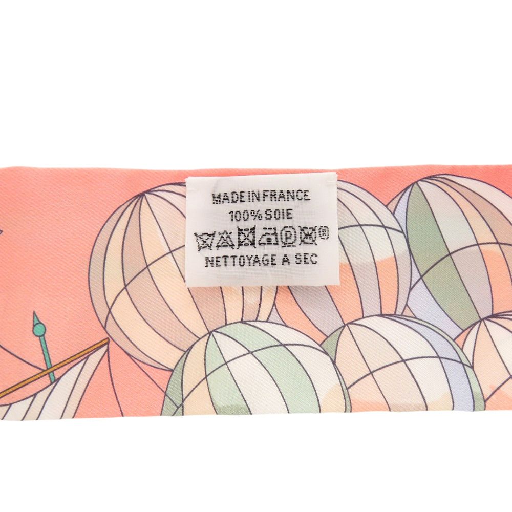 Hermes Twilly les Folies du Ciel Sky Madness Silk Red Scarf — view 3