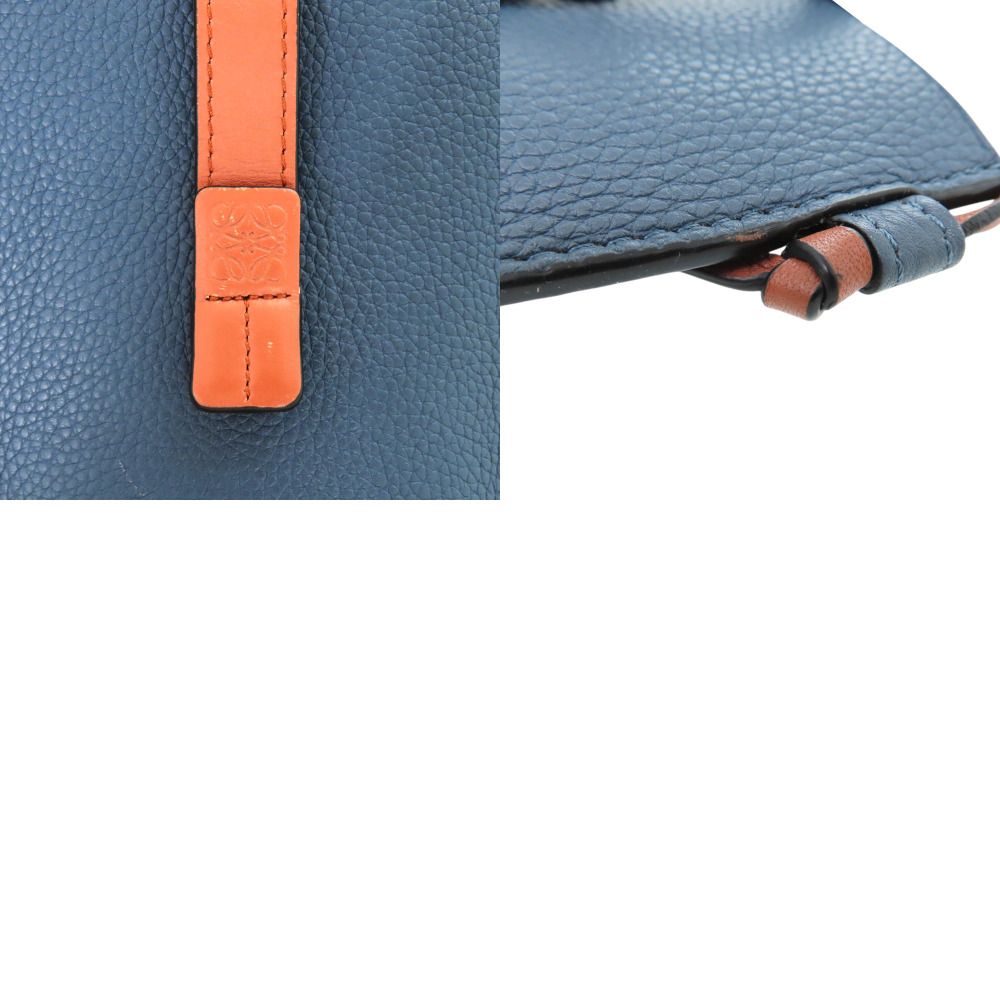 Loewe Gate Pocket Leather Shoulder Bag 124 12 Calf Blue — view 9