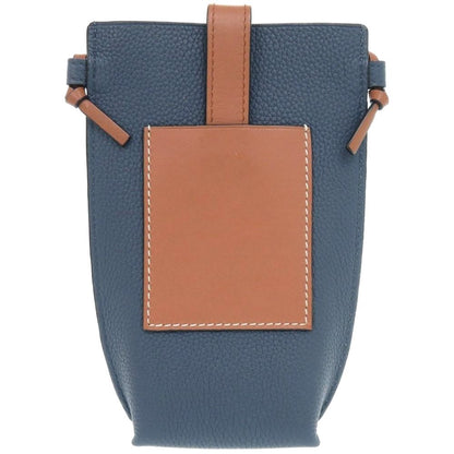 Loewe Gate Pocket Leather Shoulder Bag 124 12 Calf Blue — view 2