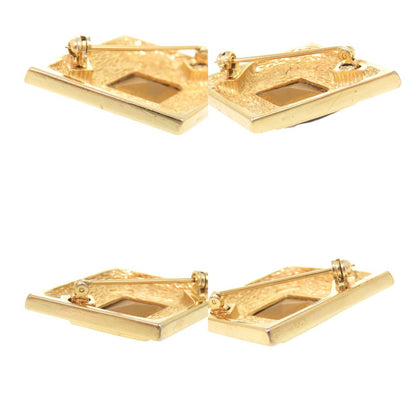 Dior Metal Line Stone Color Gold Brooch — view 9