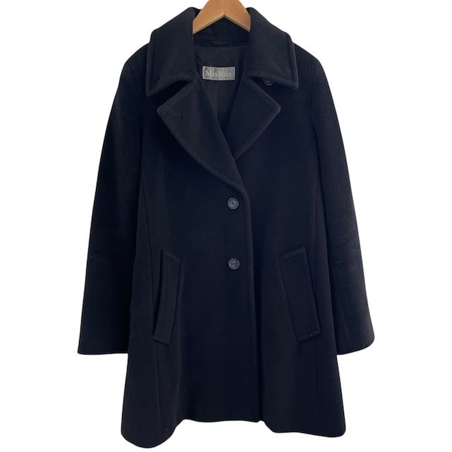 Max Mara Wool Coat Black 40