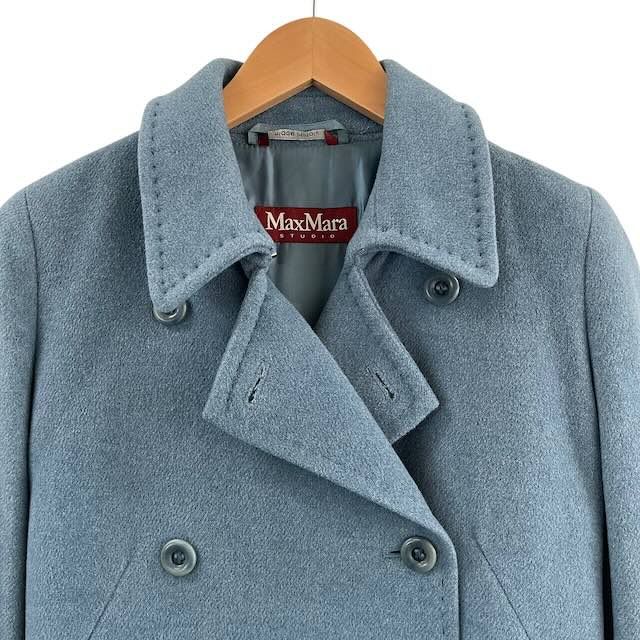 Max Mara Wool Coat Pcoat Blue 42 LL — view 3