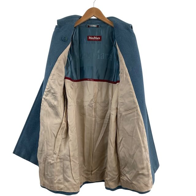 Max Mara Wool Coat Pcoat Blue 42 LL — view 7