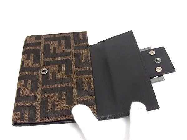 Fendi Trifold Wallet Zucca Brown Canvas Leather — view 3