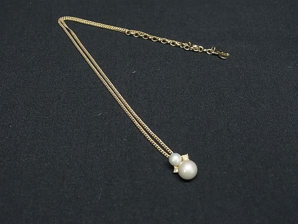 Dior Necklace Gold Metal Pearl