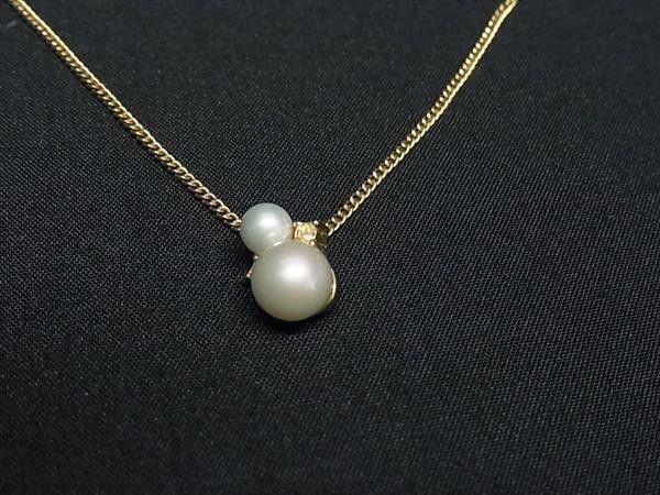Dior Necklace Gold Metal Pearl — view 2