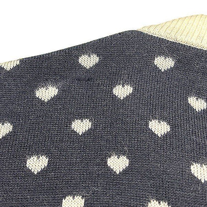 Hermes Brides de Gala Love Cashmere Silk Cardigan Navy White 44 — view 9