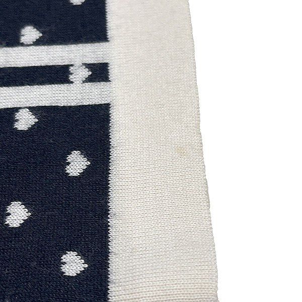 Hermes Brides de Gala Love Cashmere Silk Cardigan Navy White 44 — view 8