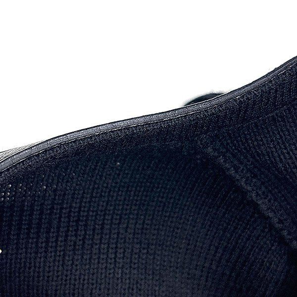 Hermes Leather Trim Wool Long Cardigan Black 40 — view 7