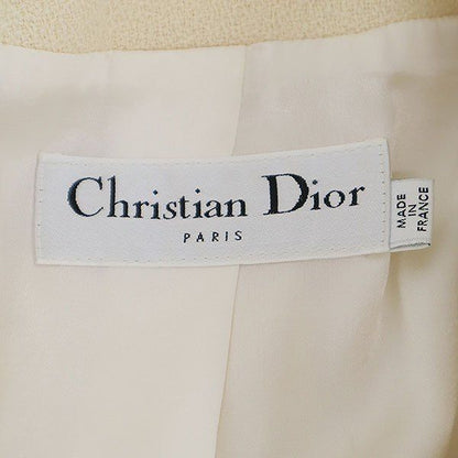 Dior Mink Color Wool Long Coat Ivory — view 3