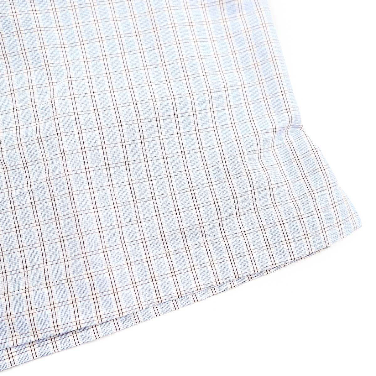 Bottega Veneta Cotton Linen BV Embroidery Check Over Shirt Blue 48 — view 4