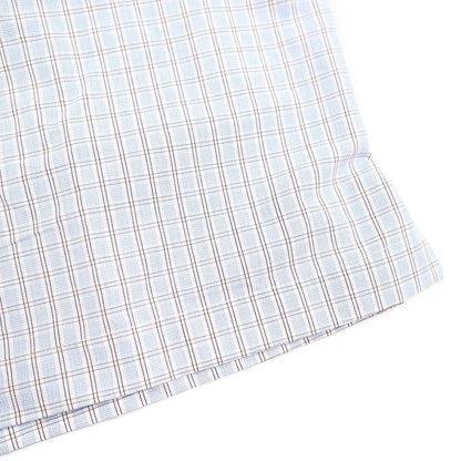 Bottega Veneta Cotton Linen BV Embroidery Check Over Shirt Blue 48 — view 4
