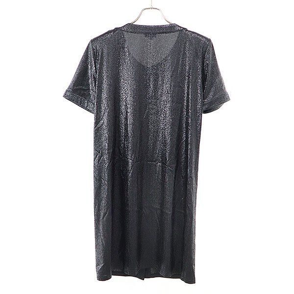 Chanel CC Logo Button Metallic Dress Black 42 — view 2