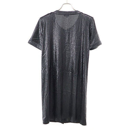 Chanel CC Logo Button Metallic Dress Black 42 — view 2