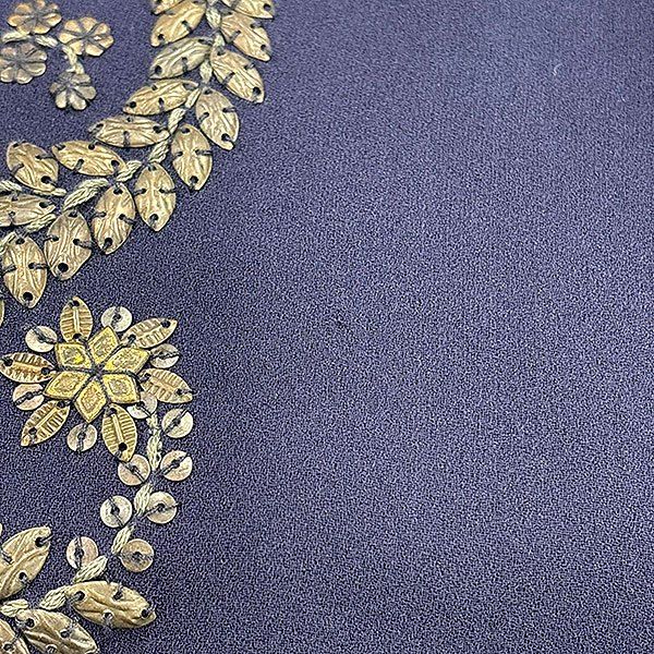 Hermes Embroidered Blouse Navy — view 7