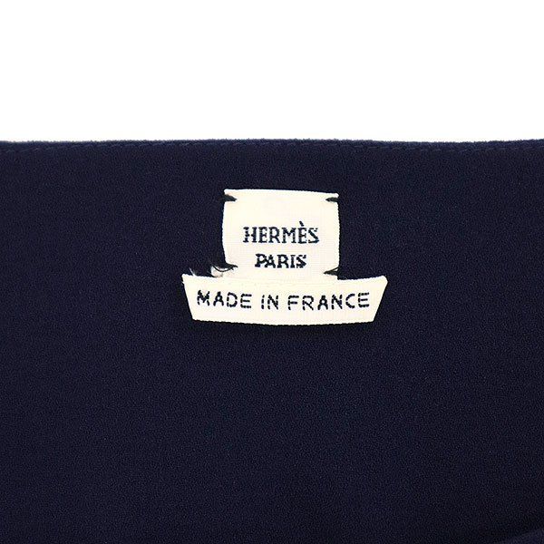 Hermes Embroidered Blouse Navy — view 3