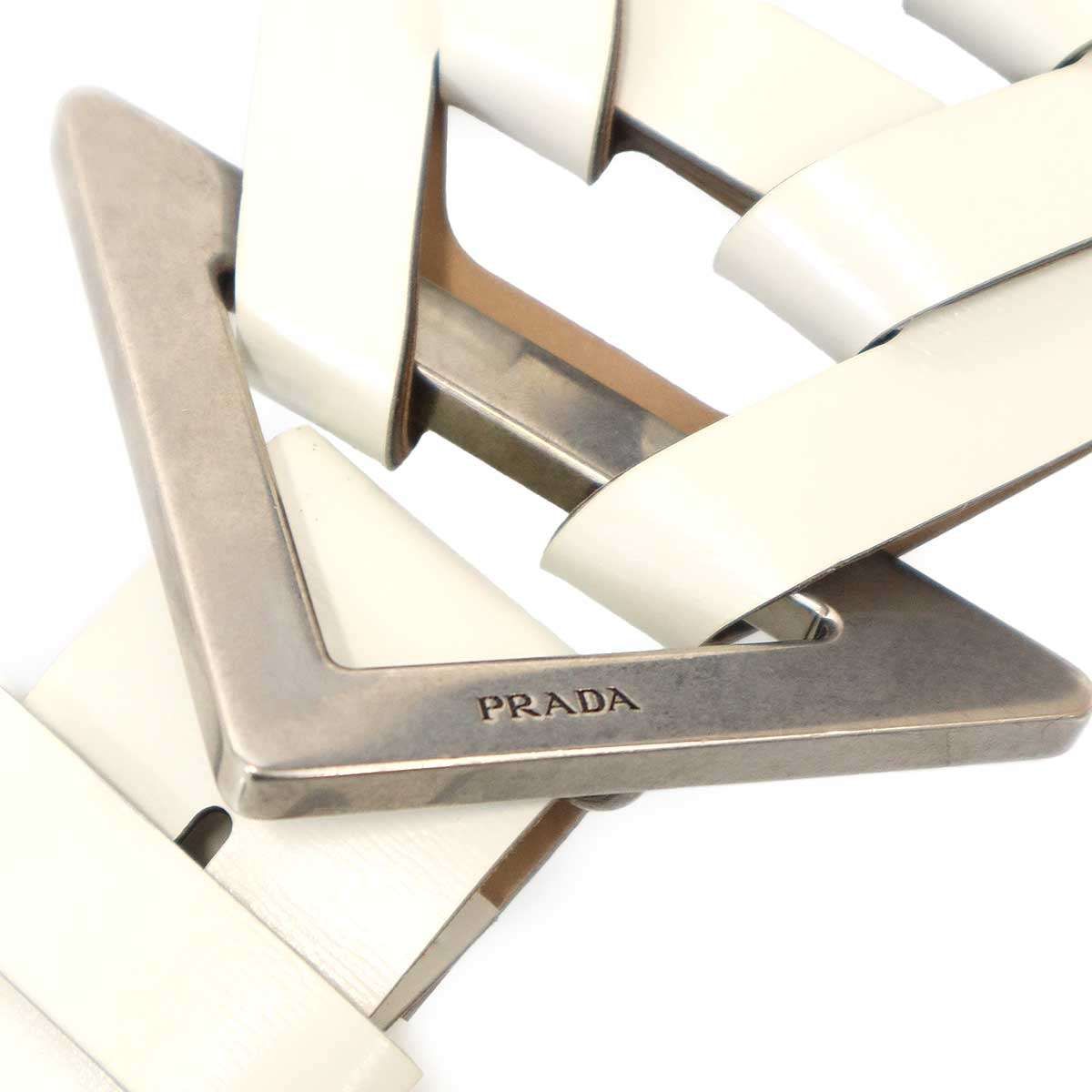 Prada Architectural Leather Strap White — view 4