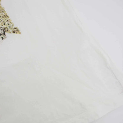 Dior Star Cotton Linen Jersey Distressed T-Shirt White XS — view 5