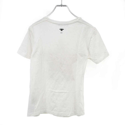 Dior Star Cotton Linen Jersey Distressed T-Shirt White XS — view 2