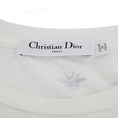 Dior Star Cotton Linen Jersey Distressed T-Shirt White XS — view 3