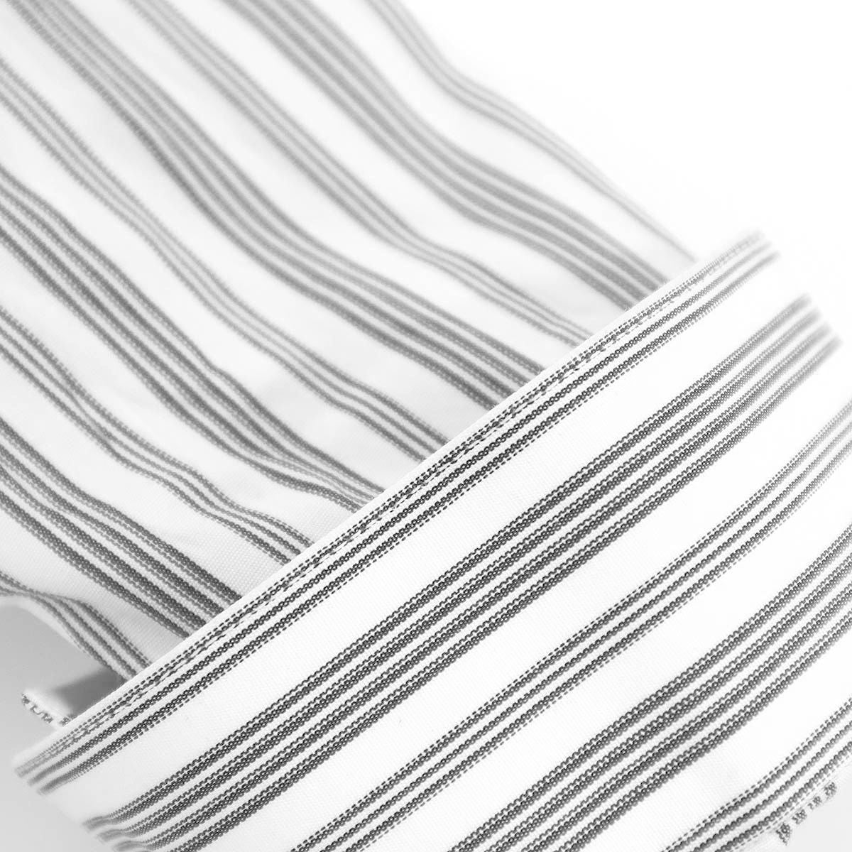 Dior Homme Double Color Fly Front Striped Shirt White Black 38 — view 6