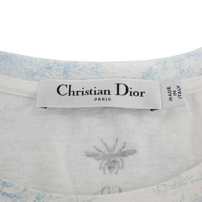 Dior Toile de Jouy Sauvage Motif Dioliviera T-Shirt White Blue XS — view 3