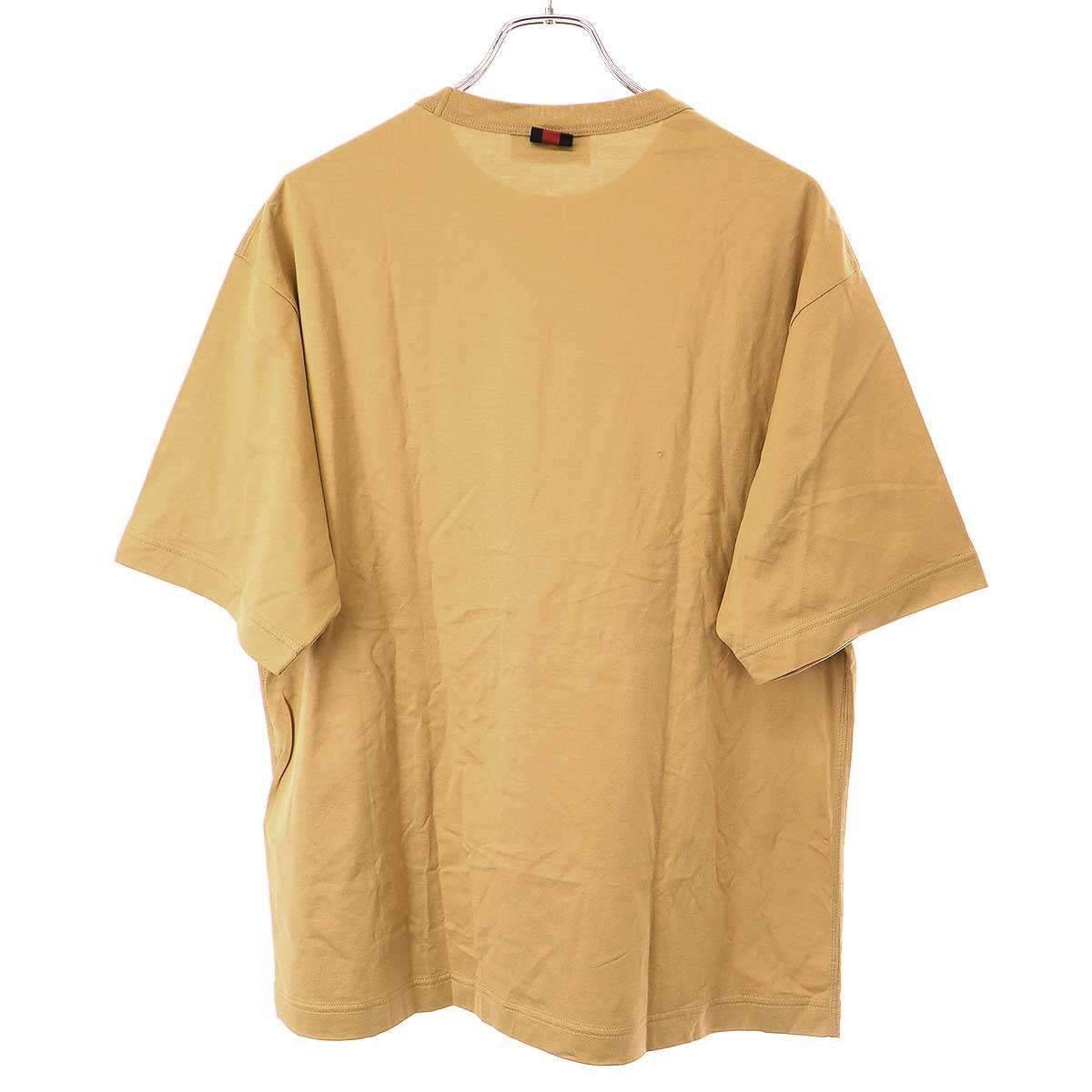 Gucci Embroidered Cotton Jersey T-Shirt Camel XS — view 2