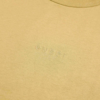 Gucci Embroidered Cotton Jersey T-Shirt Camel XS — view 4