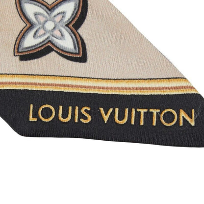 Louis Vuitton Monogram Cascade Bandeau BB Scarf Black Beige Multicolor Silk — view 3