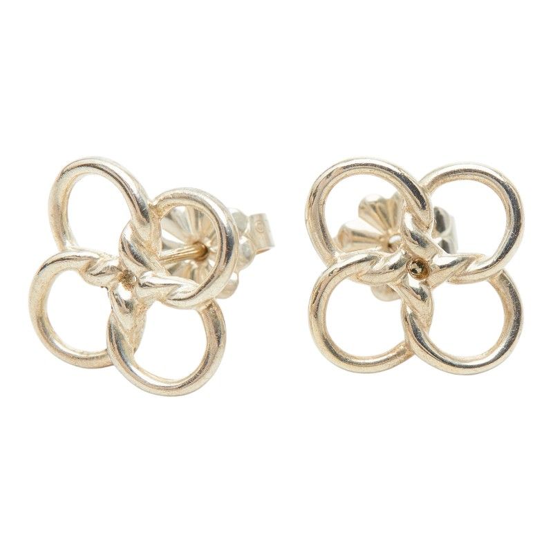 Tiffany & Co Quadro Folio Earrings Silver