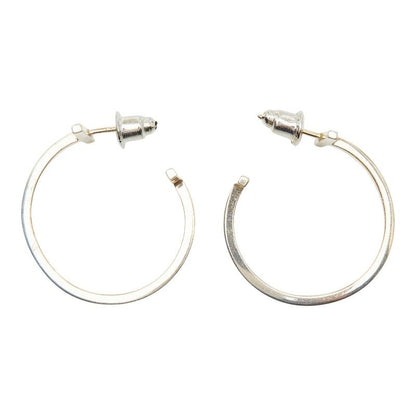 Tiffany & Co T Wire Hoop Earrings Silver — view 3