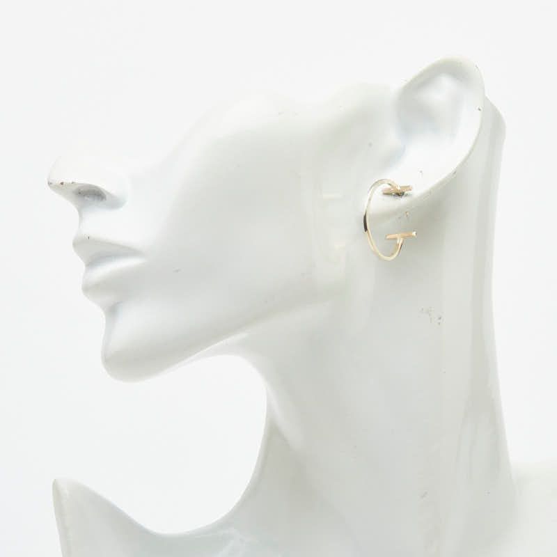 Tiffany & Co T Wire Hoop Earrings Silver — view 5