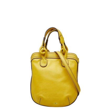 Loewe Anagram Fiesta 2-Way Shoulder Bag Yellow Leather