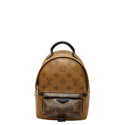 Louis Vuitton Monogram Reverse Palm Springs Mini Backpack Black Brown Leather
