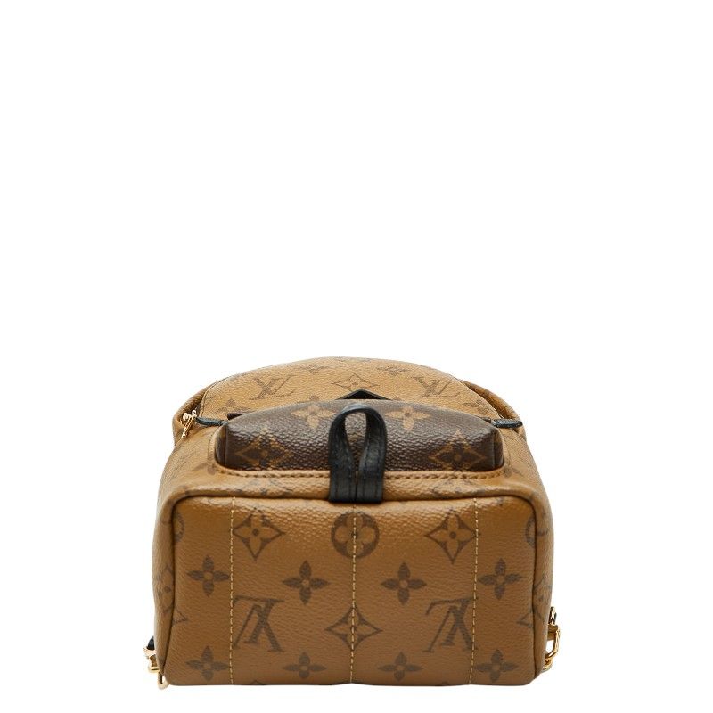 Louis Vuitton Monogram Reverse Palm Springs Mini Backpack Black Brown Leather — view 3