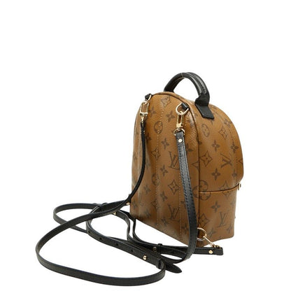Louis Vuitton Monogram Reverse Palm Springs Mini Backpack Black Brown Leather — view 2