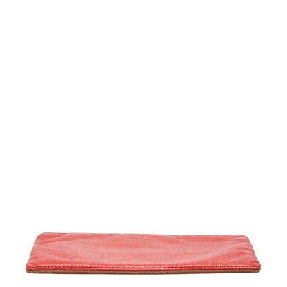 Fendi Pouch Red Brown Leather — view 3