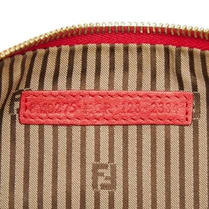 Fendi Pouch Red Brown Leather — view 9
