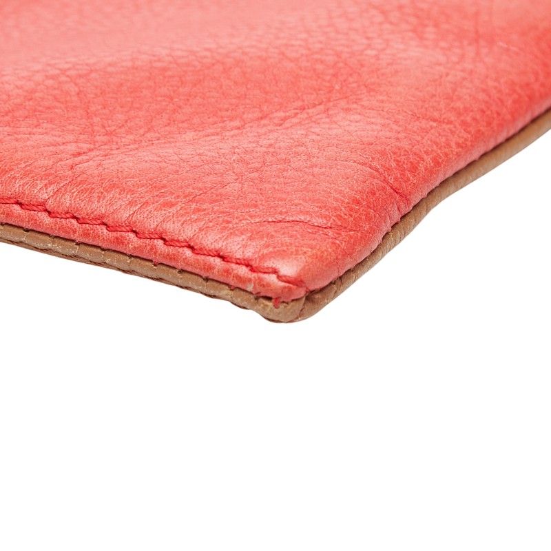 Fendi Pouch Red Brown Leather — view 4