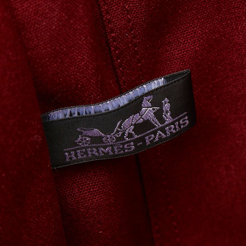 Hermes Fourre Tout MM Tote Red Canvas — view 9
