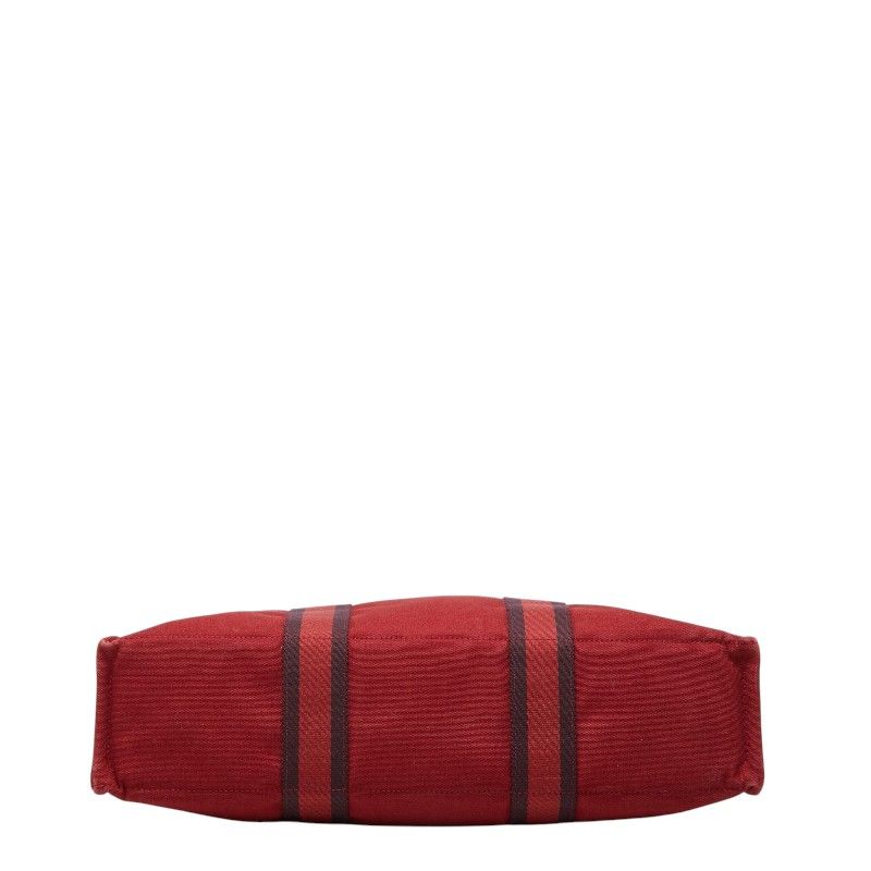 Hermes Fourre Tout MM Tote Red Canvas — view 3