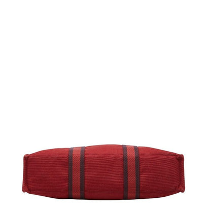 Hermes Fourre Tout MM Tote Red Canvas — view 3